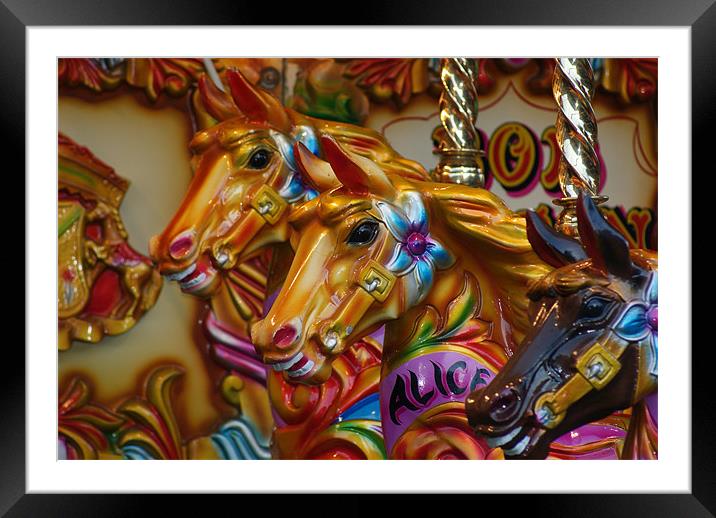 The Carousel Framed Mounted Print by Michelle Bonsor