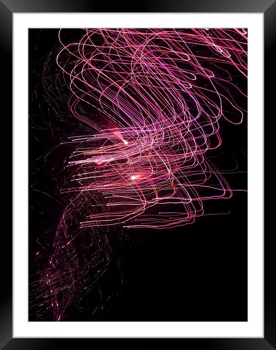 dance of the fireworks Framed Mounted Print by Heather Newton