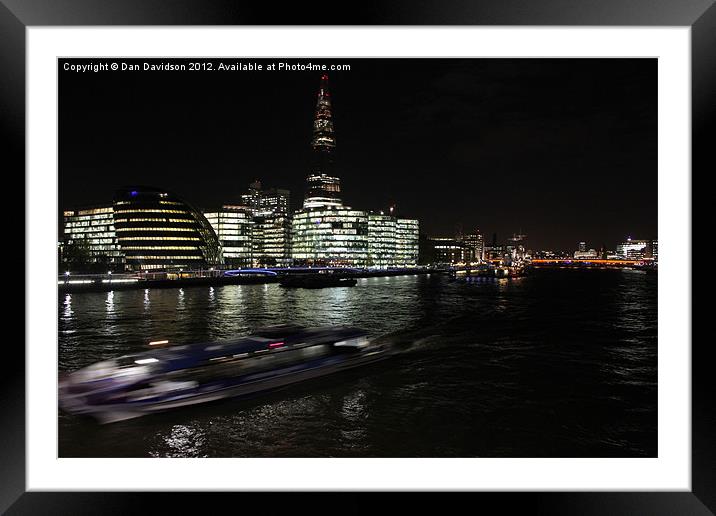 Speeding on the Thames Framed Mounted Print by Dan Davidson