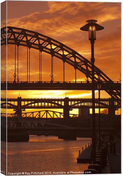 Newcastle at Sunset Canvas Print by Ray Pritchard