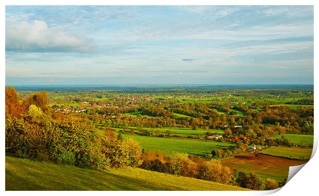 Box Hill View Print by Clive Eariss