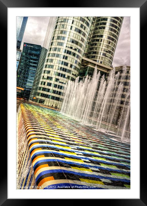 La Defense Rainbow Framed Mounted Print by Chris Frost