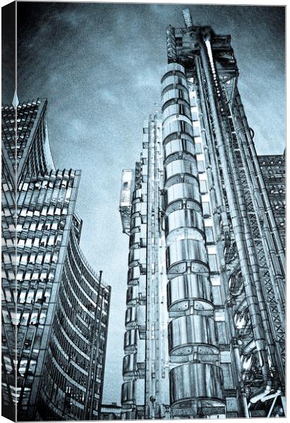 Lloyd's Building London Canvas Print by David Pyatt