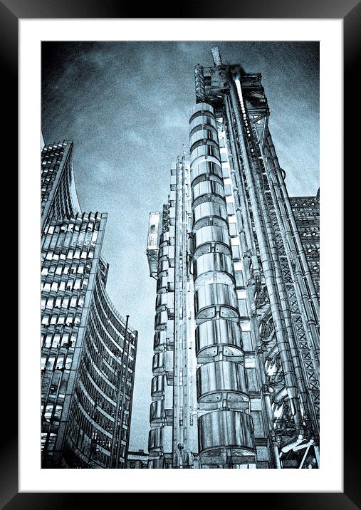 Lloyd's Building London Framed Mounted Print by David Pyatt