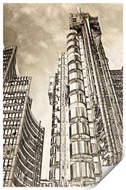Willis Group and Lloyd's of London Art Print by David Pyatt