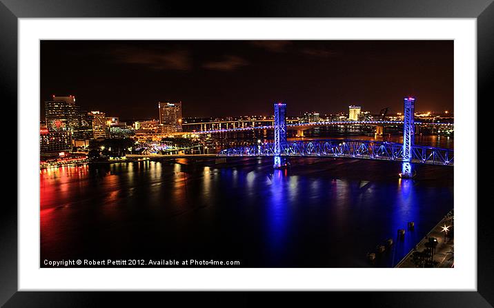 Jacksonville Bridges Framed Mounted Print by Robert Pettitt