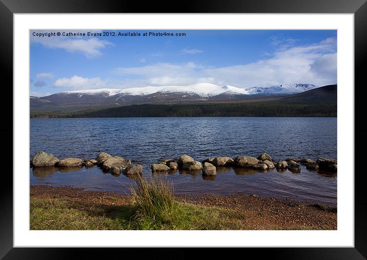 Snow on the Cairngorm Mountains Framed Mounted Print by Catherine Fowler