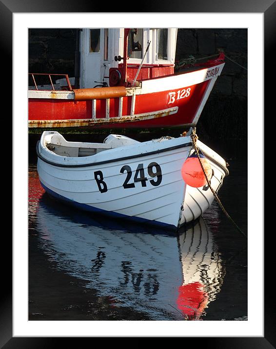 Boats Framed Mounted Print by Noreen Linale