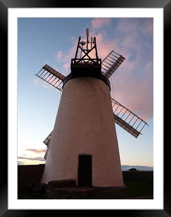 Windmill at Ballycopeland Framed Mounted Print by Noreen Linale
