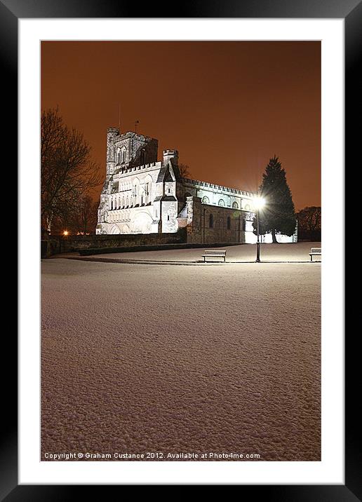 Priory Church Winter Framed Mounted Print by Graham Custance
