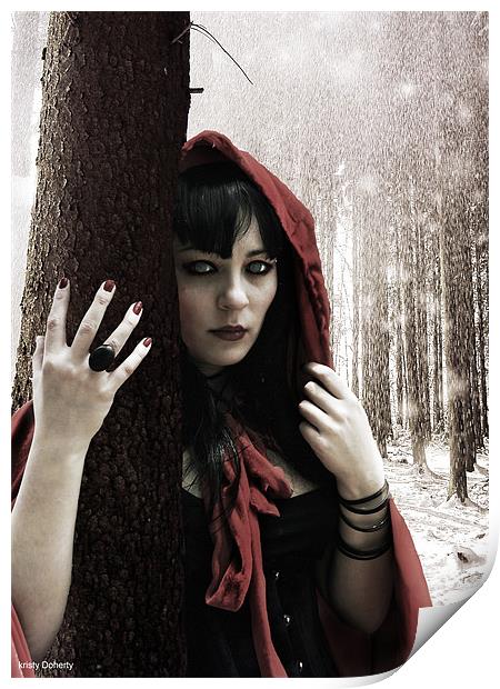 miss red riding hood Print by kristy doherty