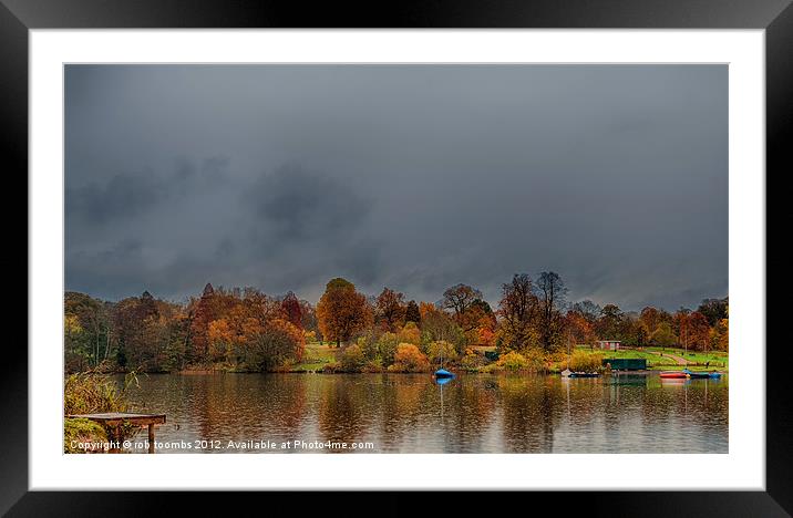AUTUMN LAKE Framed Mounted Print by Rob Toombs