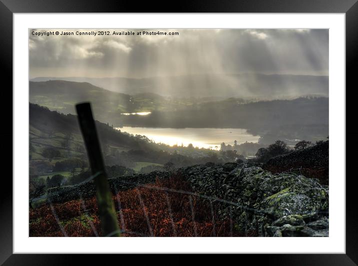 Light Rays Over Windermere Framed Mounted Print by Jason Connolly