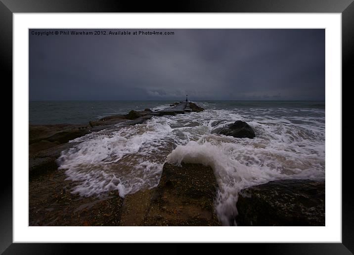 Getting Wet Framed Mounted Print by Phil Wareham