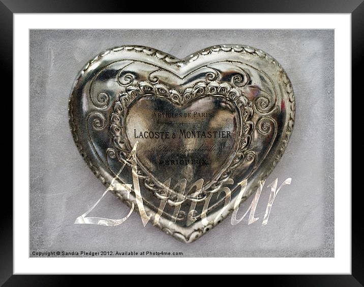 Amour Framed Mounted Print by Sandra Pledger