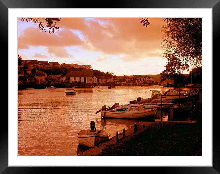 Autumn at the Quay Framed Mounted Print by Michael Bolton