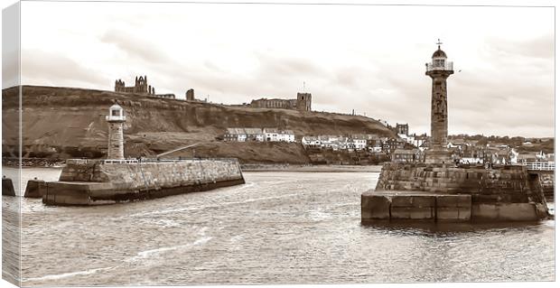 Whitby Harbour Canvas Print by Andrew Rotherham
