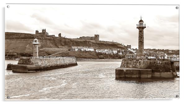Whitby Harbour Acrylic by Andrew Rotherham