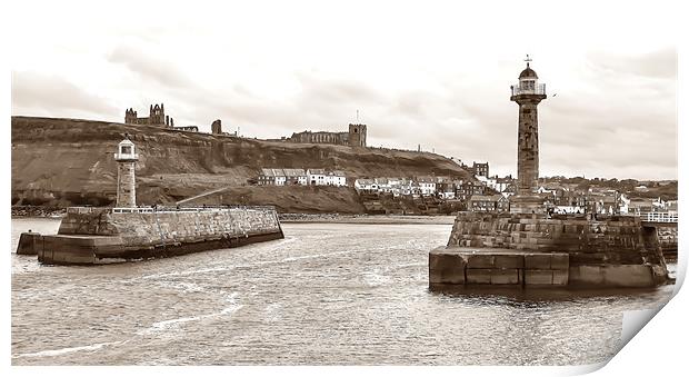 Whitby Harbour Print by Andrew Rotherham