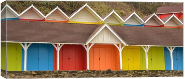 Beach Huts Canvas Print by Andrew Rotherham