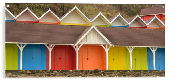Beach Huts Acrylic by Andrew Rotherham