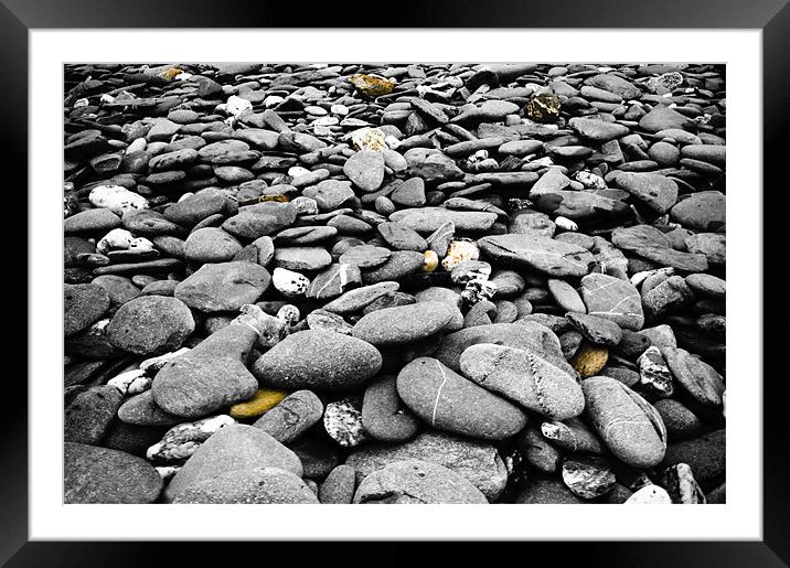 Pebbles Framed Mounted Print by keith sutton