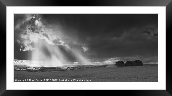 Ridgeway Cloudburst Framed Mounted Print by Creative Photography Wales