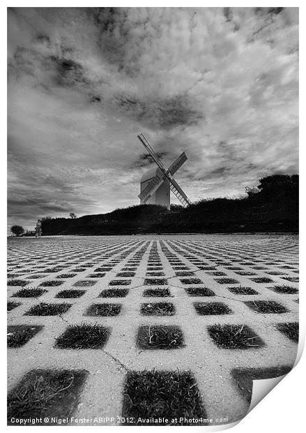 Jack & Jill Windmill Print by Creative Photography Wales