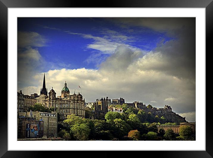 THE CITY OF EDINBURGH Framed Mounted Print by dale rys (LP)