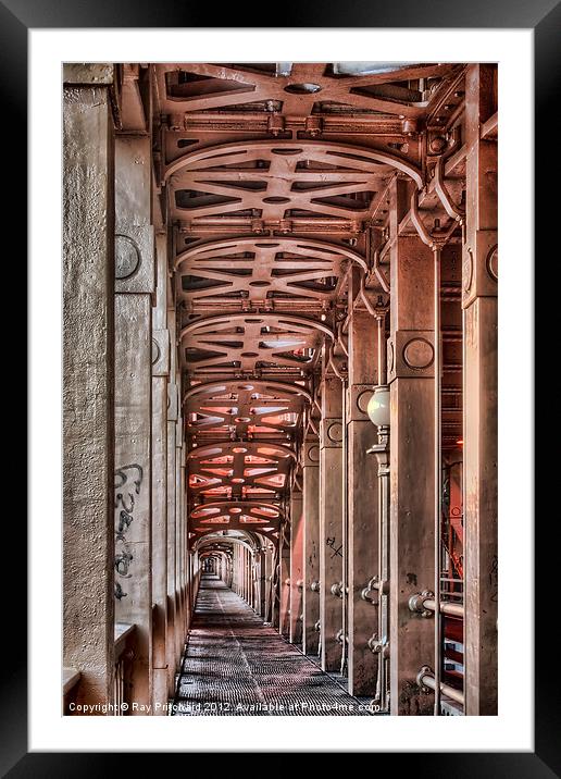 Walk Through The High Level Bridge Framed Mounted Print by Ray Pritchard