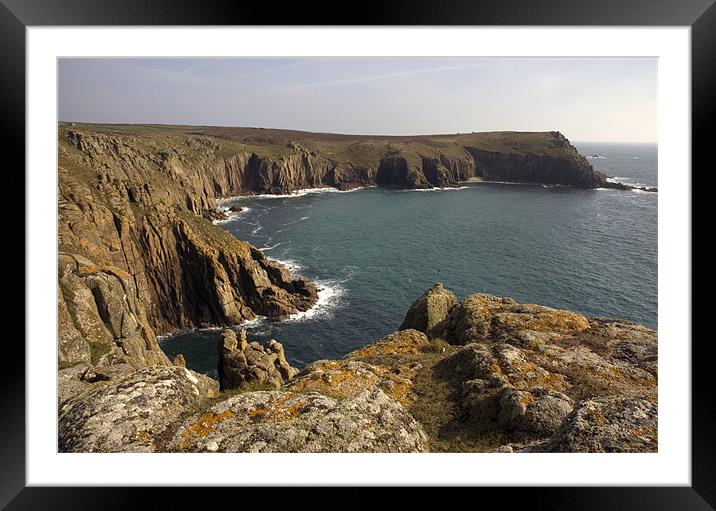 A view of The South West Coast Path, Cornwall Framed Mounted Print by Simon Armstrong