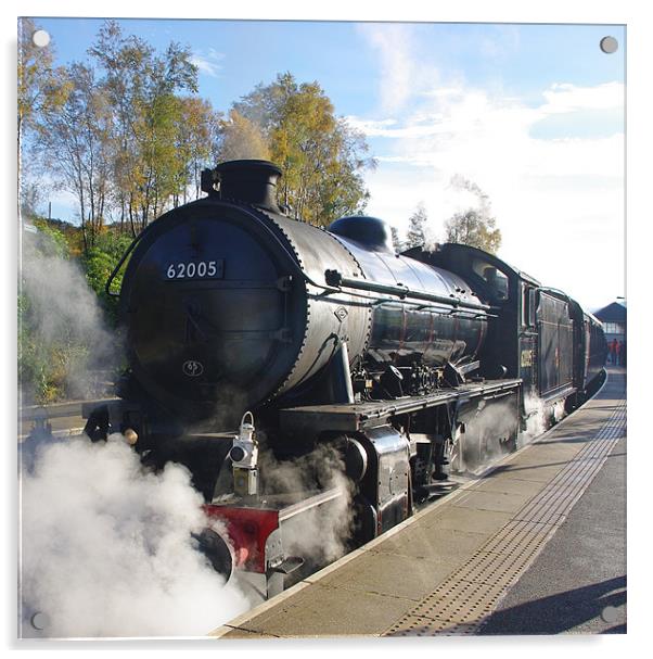The Jacobite steam train, Glenfinnan Acrylic by Lee Osborne