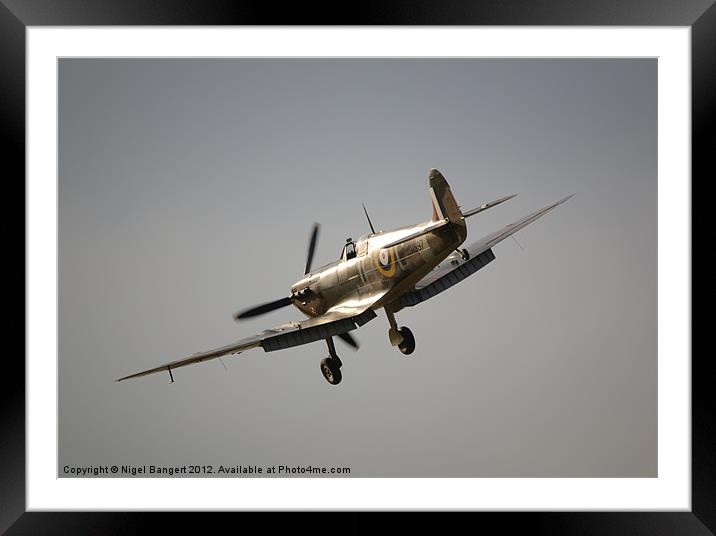 Spitfire BM597 JH-C Framed Mounted Print by Nigel Bangert