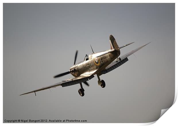 Spitfire BM597 JH-C Print by Nigel Bangert