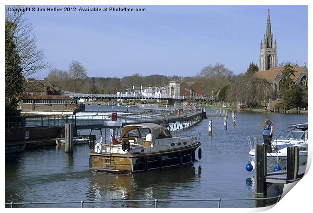 The Thames at Marlow Print by Jim Hellier