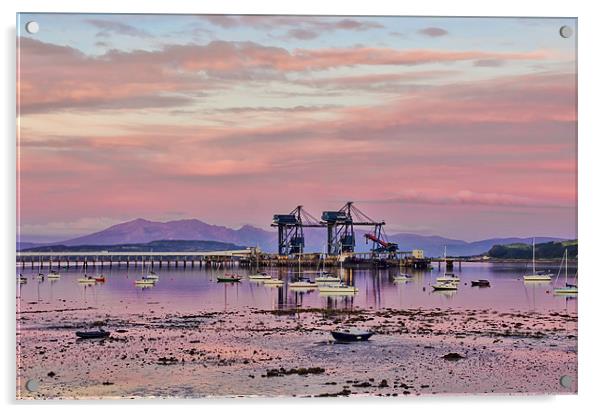 Arran from Fairlie Beach at Sunrise Acrylic by Tylie Duff Photo Art