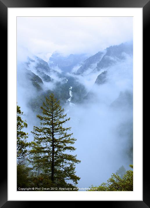 Yosemite rain clearing Framed Mounted Print by Phil Crean