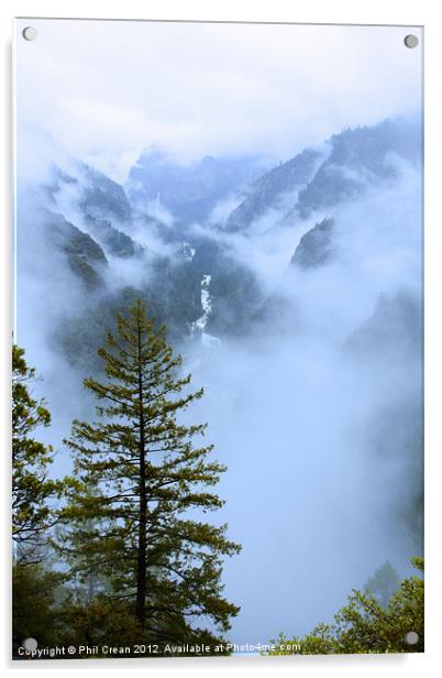 Yosemite rain clearing Acrylic by Phil Crean