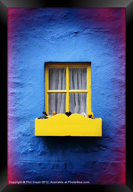 Yellow window Framed Print by Phil Crean