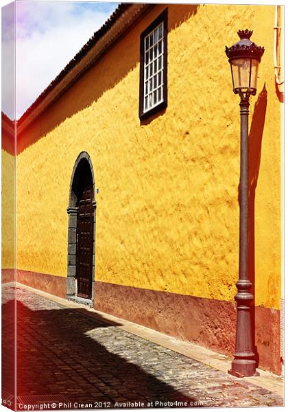 Yellow wall Canvas Print by Phil Crean