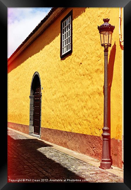 Yellow wall Framed Print by Phil Crean