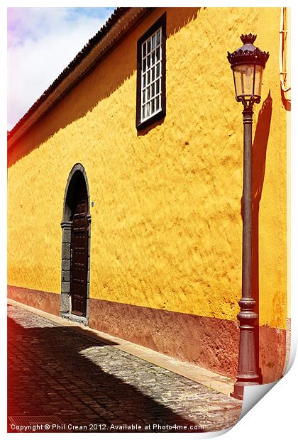 Yellow wall Print by Phil Crean