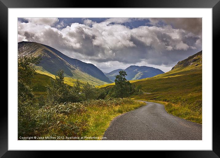 Glen Etive, Highlands of Scotland Framed Mounted Print by Jane McIlroy