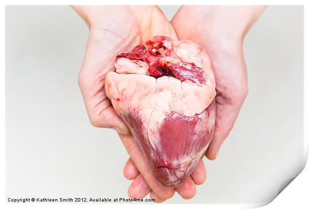 A heart in hands Print by Kathleen Smith (kbhsphoto)