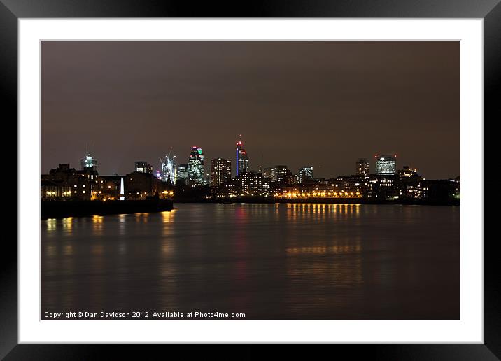 London City Skyline Framed Mounted Print by Dan Davidson