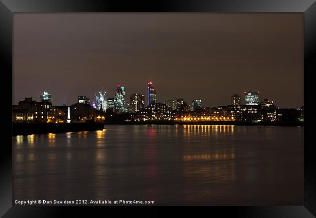 London City Skyline Framed Print by Dan Davidson