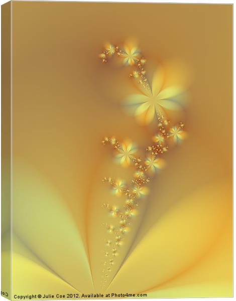 Golden Flowers Canvas Print by Julie Coe
