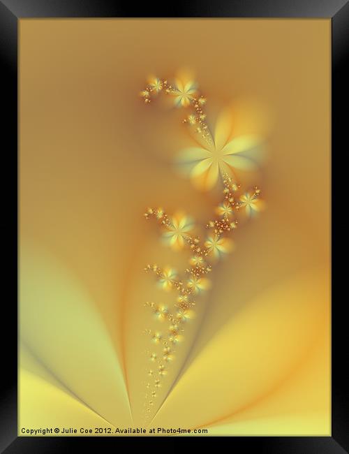 Golden Flowers Framed Print by Julie Coe