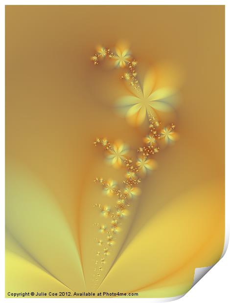 Golden Flowers Print by Julie Coe