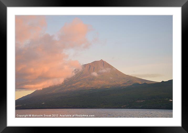 Pico at sunset Framed Mounted Print by Malcolm Snook